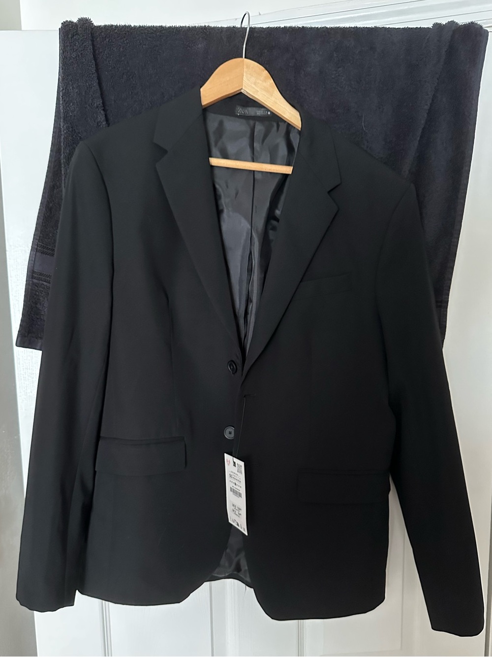 Zara Mens Comfort Suit Blazer Size 40 Black Brand New !